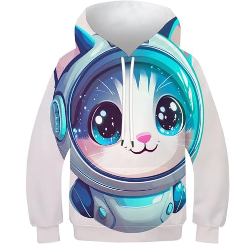 Sweat espace chat 3D vêtement enfant idéal pour les sorties en famille