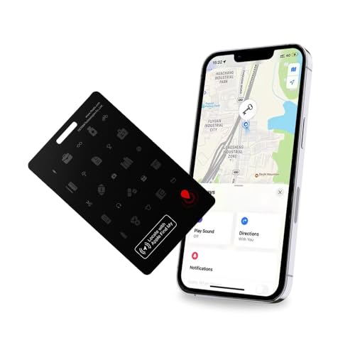 Air TagWallet Tracker Card,Smart Bluetooth Tracker Item Finders Works with Apple Find My (iOS only) App,IP68 Waterproof Smart Card Wallet GPS Tracker,Keys Finder and Item Locator for Keys,Bags,Pet