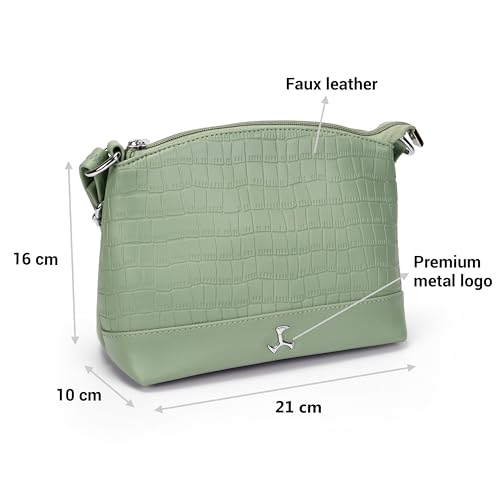 Image of Mochi Women Casual Faux leather Soft Body Zipper closure Solid Sling Bag