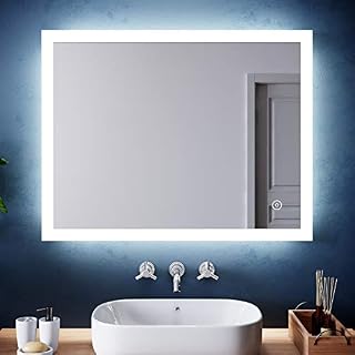 ELEGANT 1000 x 600 mm Horizontal Vertical Illuminated LED Bathroom Mirror Touch Sensor + Demister