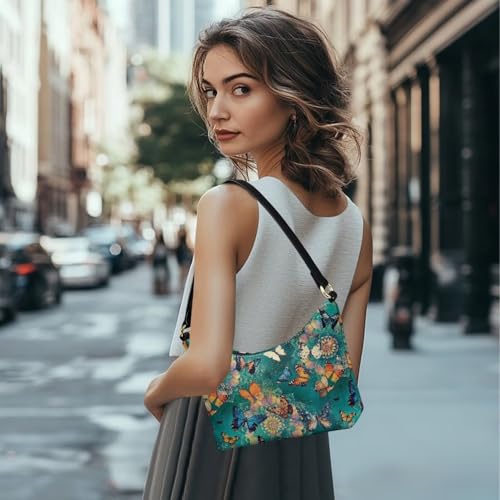 Image of Handbag for Women Leather Underam Shoulder Bag with Zipper Fashion Work Purse Waterproof Travel Wallet
