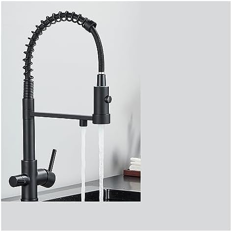 Matte Black Kitchen Faucet Filter Water Spout Purifier for Clean Drinking Water Easy Installation Stylish Design Hygienic Kitchen Accessory
