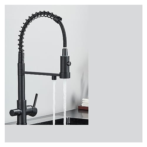 Filtre et purificateur d'eau pour robinet de cuisine noir mat avec cartouche charbon actif