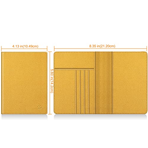Image of FINTIE Passport Holder, Slim Travel Wallet RFID Blocking Card Case Cover Passport Cover Protector Essentials with Credit Card Slots for Women /Men | Slim