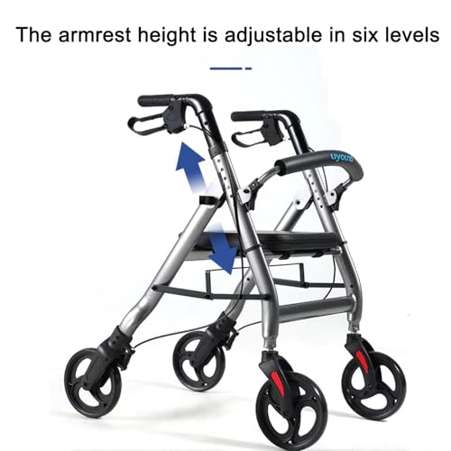 Sitting-Assistive-Device-for-Seniors-Lightweight-Mobility-Assistance-Vehicle-Folding-Multifunctional-Handcart-Aluminium-Walker-with-Large-Capacity-Storage-Bag-Height-Adjustable-Design