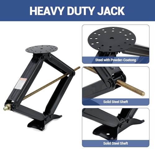 Image of 4 Pack Scissor Lift Jack,3.4Ton(7500 Lbs) Capacity Car Jack with 4.33 inch to 30 inch Adjustable Height,Portable RV Scissor Jack for Sedan, SUV, Truck Repair Tire /RV Keep Stabilizing