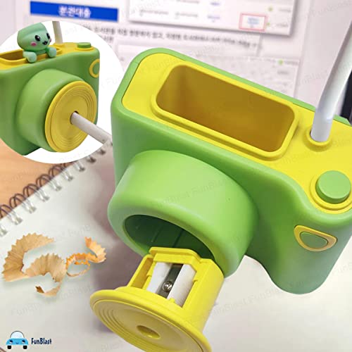 Image of FunBlast Rechargeable Desk Table Lamp- 3 in 1 Study Desk LED Lamp with Eraser, Sharpener and Pen Holder, Electric Table Lamp, Adjustable Study Desk Lamp for Study Room, Home /Office (Dino)