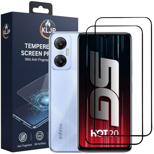Image of Military-Grade Gorilla Tempered Glass For Infinix Hot 20 With Installation Kit | Edge to Edge Coverage | Black (Pack Of 2)