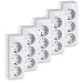 Produktbild HEITECH Aufputz Schutzkontakt Steckdose 3fach - Neues Modell - 5x Wandsteckdose für Innenbereich 250 VAC 16A IP20 - Schuko Steckdose innen Aufputzsteckdose Schutzkontaktsteckdose