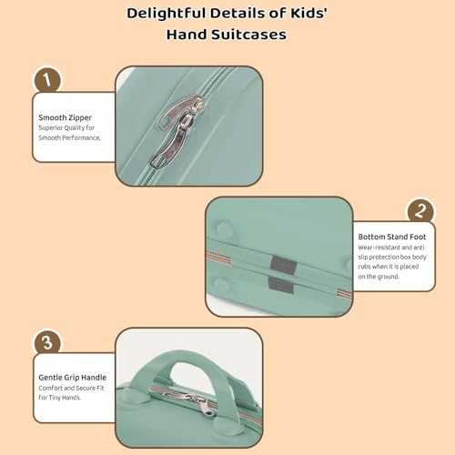 Image of StarAndDaisy Kids Hand Suitcase /Travel Bag for Boys & Girls, Baby Waterproof Travel Bag, Light Weight (Sea Green)