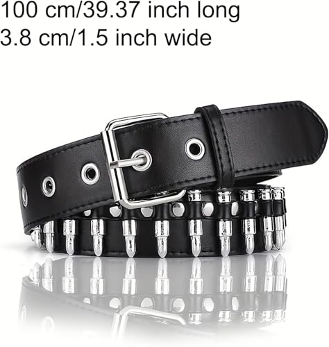 Gothic Studded Genuine Leather Belts Punk Metal Waist Belt for Halloween Cosplay2