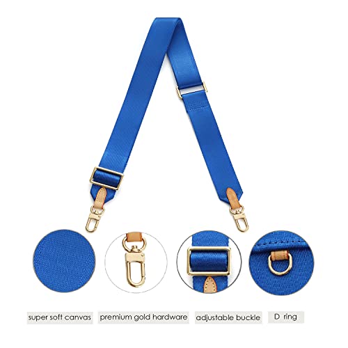 Senral Canvas Crossbody Strap, Adjustable Length 75-135cm, Solid Blue - Image 4