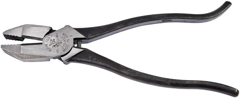 Klein Tools 213-9ST Rebar Work Pliers with Spring-Loaded Action, Made in USA,...