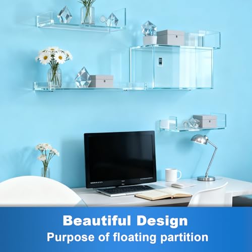 Eiscrgela 4pack Acrylic Medicine Cabinet Replacement Shelves 13inch Medicine Replacements Suitable for Medicine Bathroom Kitchen WallMounted Hanging Medicine Cabinet Shelves - Thumbnail 4