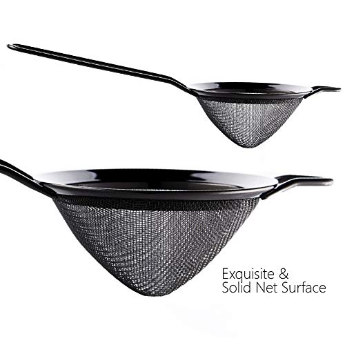 Boston Cocktail Shaker Set 18/8 Stainless Steel Bartender Kit, Including 18Oz&28Oz Shaker Tins, Double Jigger, Muddler, Mixing Spoon, Ice Tong, Cocktail Strainer And Conical Strainer By Barfame(Black) #TOP6