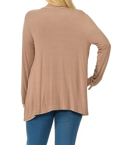 Image of Pastel by Vivienne Women's Long Sleeve Jersey Plus Size Cardigan