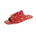 DAIFINEY Damen Hausschuhe Retro Ethnischer Druck Bequem Pantoffeln Kuschelige Home Indoor Outdoor Slippers Freizeit rutschfeste(1-Rot/Red,36)