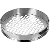 ULTECHNOVO Cedazo de Acero Inoxidable 30 Cm Diámetro Malla Redonda 15 Mm, Colador para Arándanos y Clasificación de Alimentos, Utensilio de Cocina Resistente y Apilable para Uso Doméstico