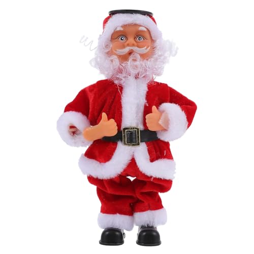 DECHOUS Juguete Navideño de Papá Noel Eléctrico Musical 1 Pieza para Decoración de Navidad y Obsequio Infantil Muñeco Flexible para Fiestas y Ambiente Festivo