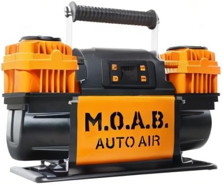 EZ FLATE M.O.A.B. Auto Air Compressor w/LCD Display, Set Target Pressure, dual air compressor, 10.6 CFM Offroad Air Compressor 4x4, 150 PSI, Inflator With Pressure Gauge - Image 10
