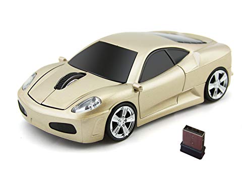 Image of Jinfili car Mouse Wireless Computer Office Ergonomic Mice for Notebook Laptop Windows 1600DPI 2.4Ghz Blue Light