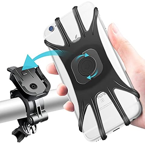 Bike Phone Holder, Motorbike Phone Holder, Phone Holder for Bike, Motorcycle Phone Mount, 360° Rotation Adjustable Detachable Phone Holder for Bike for iPhone13/12/11/Pro Max/Pro/XS/XR/8(4.7''-7.5") Cover