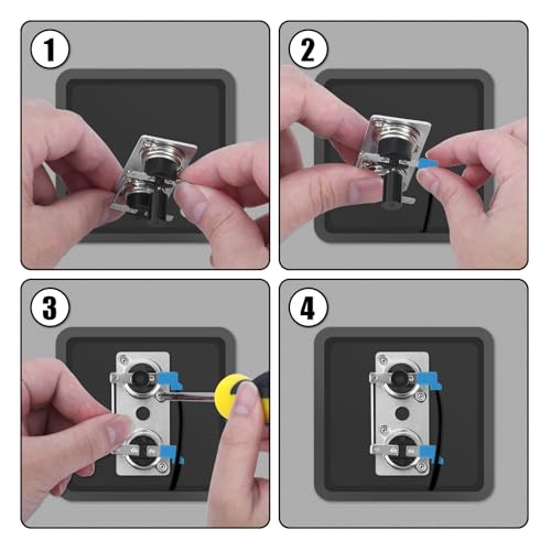 Image of Thermostat Switch for Suburban 232306, RV Water Heater Thermostat Switch and Button Cap Compatible with Suburban RV Water Heater Parts for 232306 T-Stat /Limi 12V