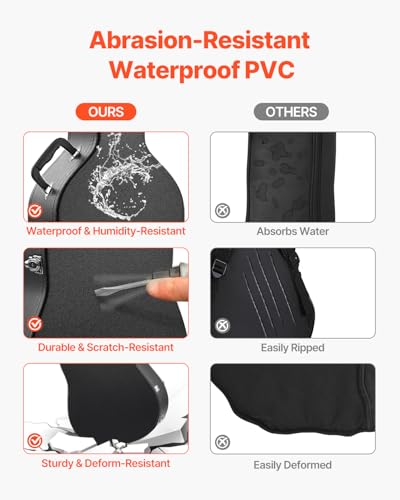 Image of VEVOR Electric Guitar Hard Case, 41.34 in, for 39 in LES Paul Guitars, with Lock Latch Keys Handle, PVC Padding Soft Lining Water-Resistant Hard Shell Guitar Case
