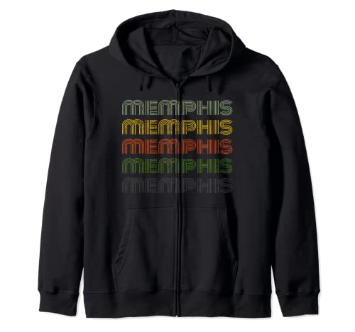 Estados Unidos, ciudad de los 70, retro, vintage, Memphis Sudadera con Capucha