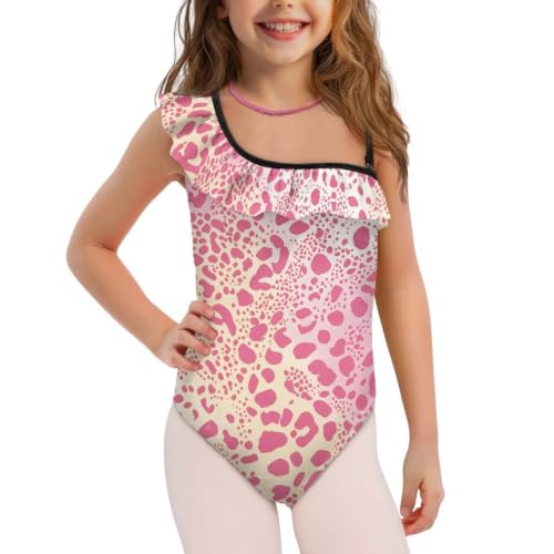 Image of Girls Swimsuit One Piece Ruffle Swimsuit Non-Slip Straps UPF 50+ for Girls Size 3-14 Years