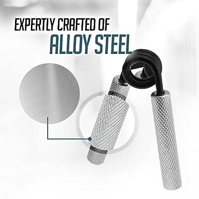 Logest Metal Hand Grip Set, 100LB-350LB 6 Pack 50LB-350LB 7 Pack No Slip Heavy-Duty Grip Strengthener with Gift Box, Great Wrist & Forearm Hand Exerciser, Home Gym, Hand Gripper Grip Strength Trainer