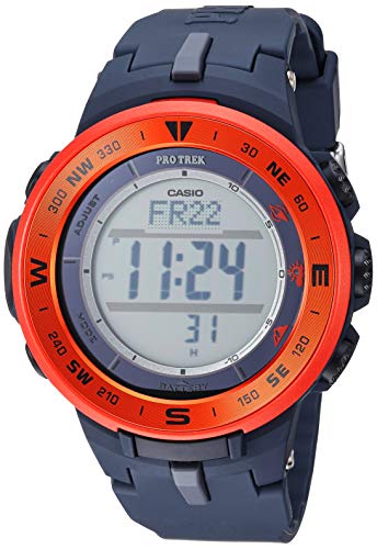 Casio Men's ProTrek Stainless Steel Quartz Watch with Resin Strap, Black, 24...