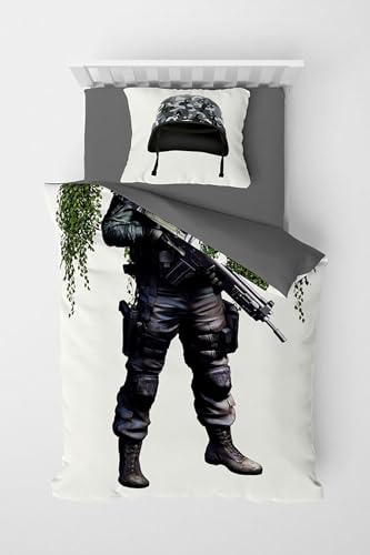 Asker 3D Pamuk Saten Çocuk Nevresim Takımı 160x220, monohome9833