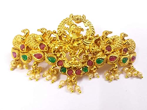Apara Gold Plated Temple Jewellery Hair Clip Accessories For Women/Girls