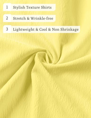 Image of JEMITOP Mens Stretch Wrinkle Free Texture Shirts