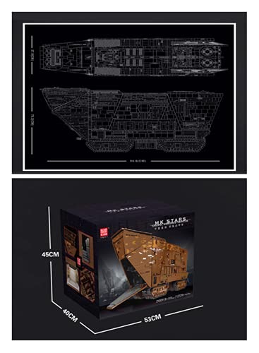Hedi Technik Sandcrawler Bauset , Mould King Sandkriecher 21009 , UCS 13168 Klemmbausteine Kompatibel mit Lego Star Wars – Bild 8