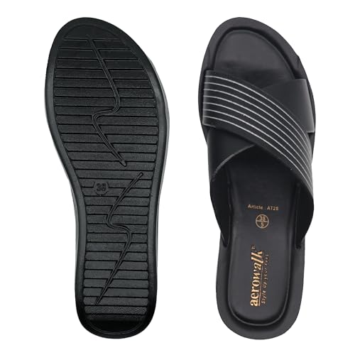 Image of AEROWALK Stylish Fashion Sandal for Women | Comfortable| Lightweight | Anti Skid | Casual Office Footwear (AT28)