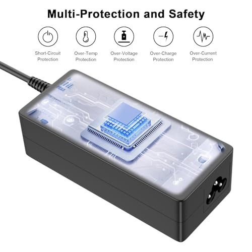 Image of Laptop Charger Compatible with HP Laptop Charger 65W 45W Computer Charger Smart Blue Tip Fast Power Adapter 6FT AC Cord