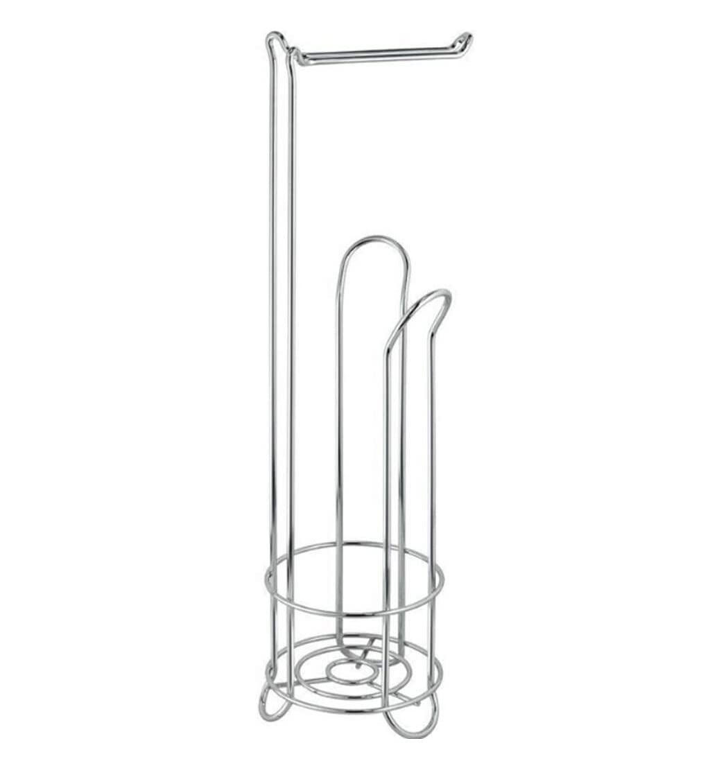 Toilet Paper Roll Dispenser Metal Standing Toilet Paper Holder Stand Bathroom Tissue Roll Storage Bathroom Kitchen
