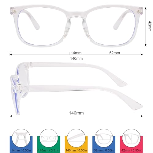 Image of Blue Light Glasses for Woman Men | 99% Blue Light Blocking Glasses | Computer Glassess | Gaming | TV Phone Screen Reader Square Frame | Anti Eyestrain & UV Glare,1 Pack