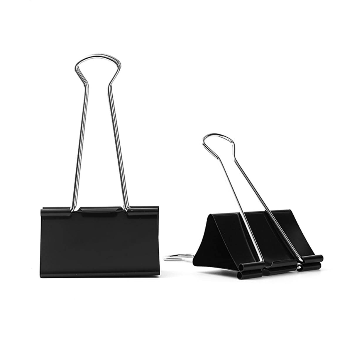 Bardzo duże klipsy do segregatora, 7,6 cm, super duże klipsy do segregatora, 6 sztuk, duże metalowe zaciski papierowe, czarne (7,6 cm)