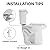 Tall Toilet 21 Inch, Los Flexi Comfort Elongated 21" High Toilets For Seniors, Two-Piece Extra Tall Toilet for Bathroom, 1.28 GPF Single Flush, Soft-Closing Seat, 12-Inch Rough-In