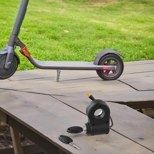 ARMYJY Verrou de porte électrique pour scooter Kukirin G2 Pro Max, remplacement en plastique à 3 broches avec clé, interrupteur noir résistant à l'usure, 32,7 x 53 x 80 mm