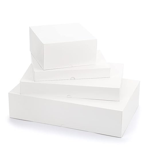 13 Piece Gift Boxes with Lids of Assorted Sizes with 4 inch Deep Robe Boxes and 8x8x4 Gift Box- Wrapping Boxes Set Christmas Gift Boxes for Wrapping Christmas Gifts, Bridesmaid Proposal, Birthday, Holiday, Wedding (WHITE)