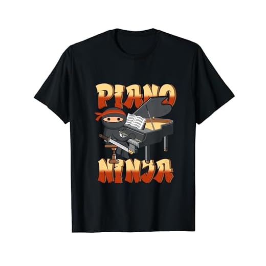 Piano Japón Ninja Teclado Jugador Pianista Instrumento Musical Camiseta
