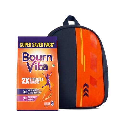 Image of Bournvita Chocolate Nutrition Drink Pouch with Bagpack, 1 kg