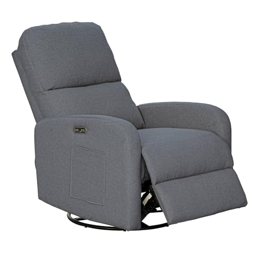 Sillón Reclinable Gris Plegable miniatura 1