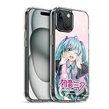 Head Case Designs Officially Licensed Hatsune Miku Wink Graphics Soft Gel Case Compatible with Apple iPhone 15