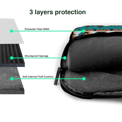 Bolso portátil estampado turquesa azteca 14 pulg impermeable miniatura 5