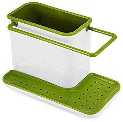 Gnanex 3 in 1 Sink Tidy Set, Kitchen Sink Organizer for Dishwasher Liquid, Brush, Cloth, Soap, Sponge(Multi Color)